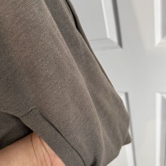 Calvin Klein Mens Med Cardigan Sweater Gray Cotton Full Zip‎ Grandpa Golf - Picture 5 of 11